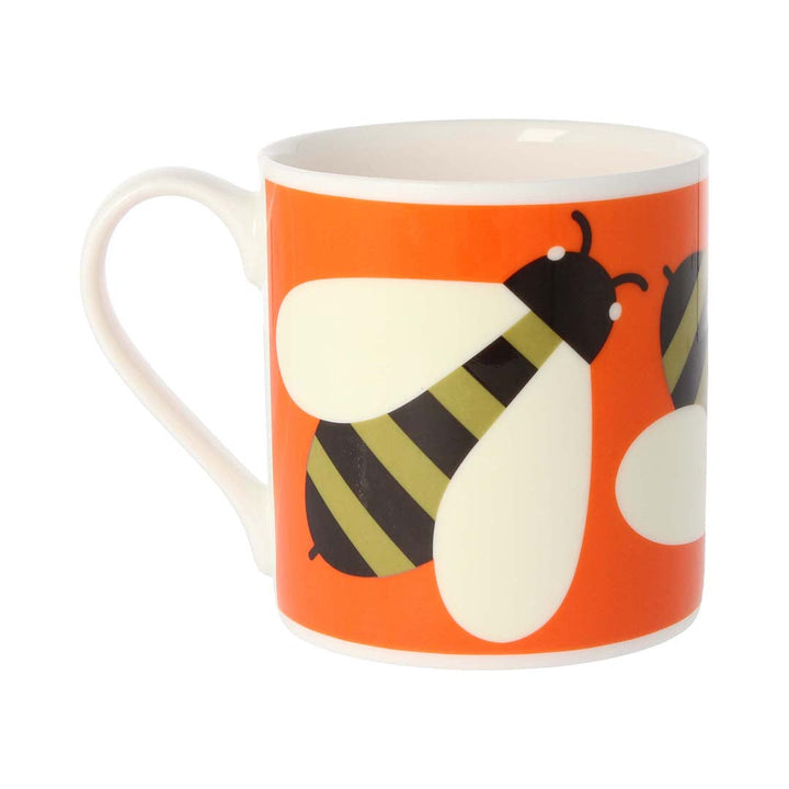 Busy Bee Orange Bone China Mug by Orla Kiely