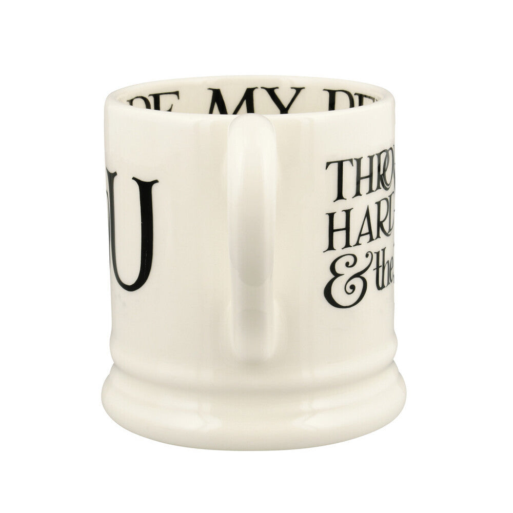 Black Toast You & Me Set of 2 1/2 pint mugs by Emma Bridgewater