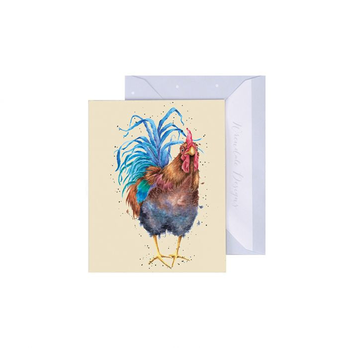 'Colors of the Rainbow' Cockerel Enclosure Card