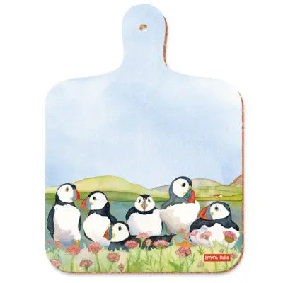 Seathrift Puffins Mini Chopping Board by Emma Ball