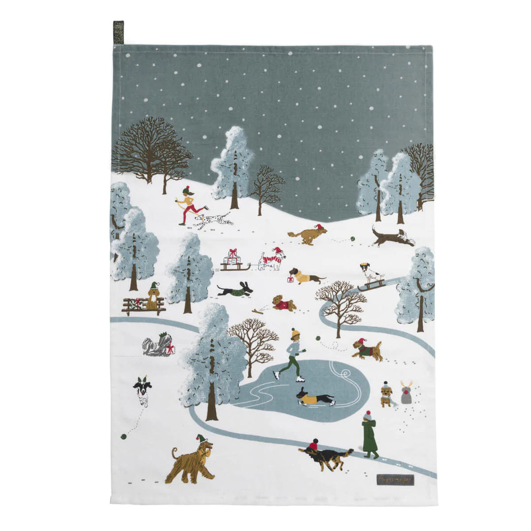 Sophie Allport Christmas Dogs Set of 2 Tea Towels