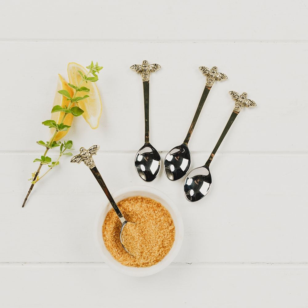 Gold Bee Spoons Set of 4.