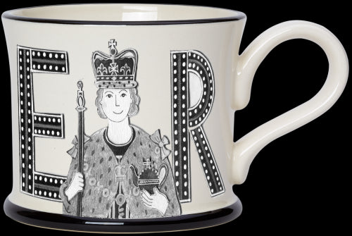 Queen Elizabeth II Commemorative Mug by Moorland Pottery.