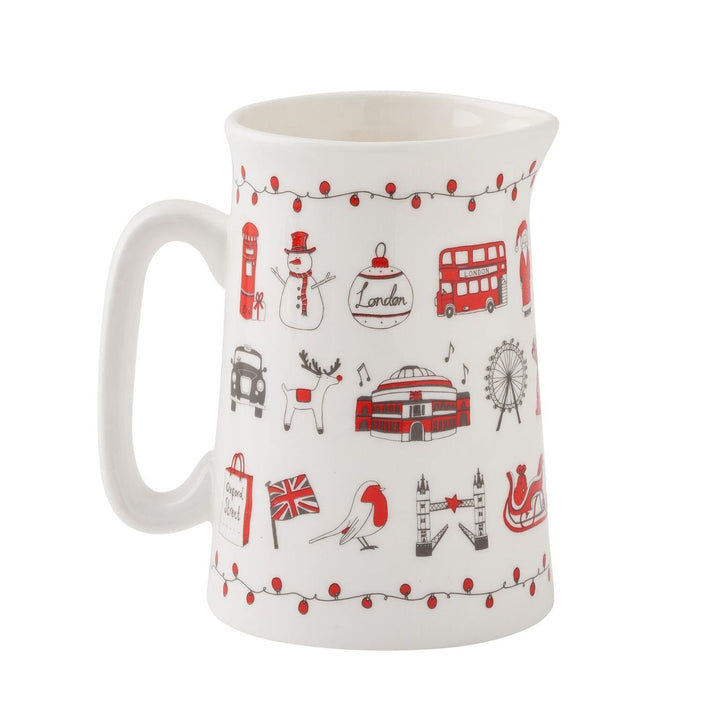 Bone china London Christmas half pint jug from Victoria Eggs.