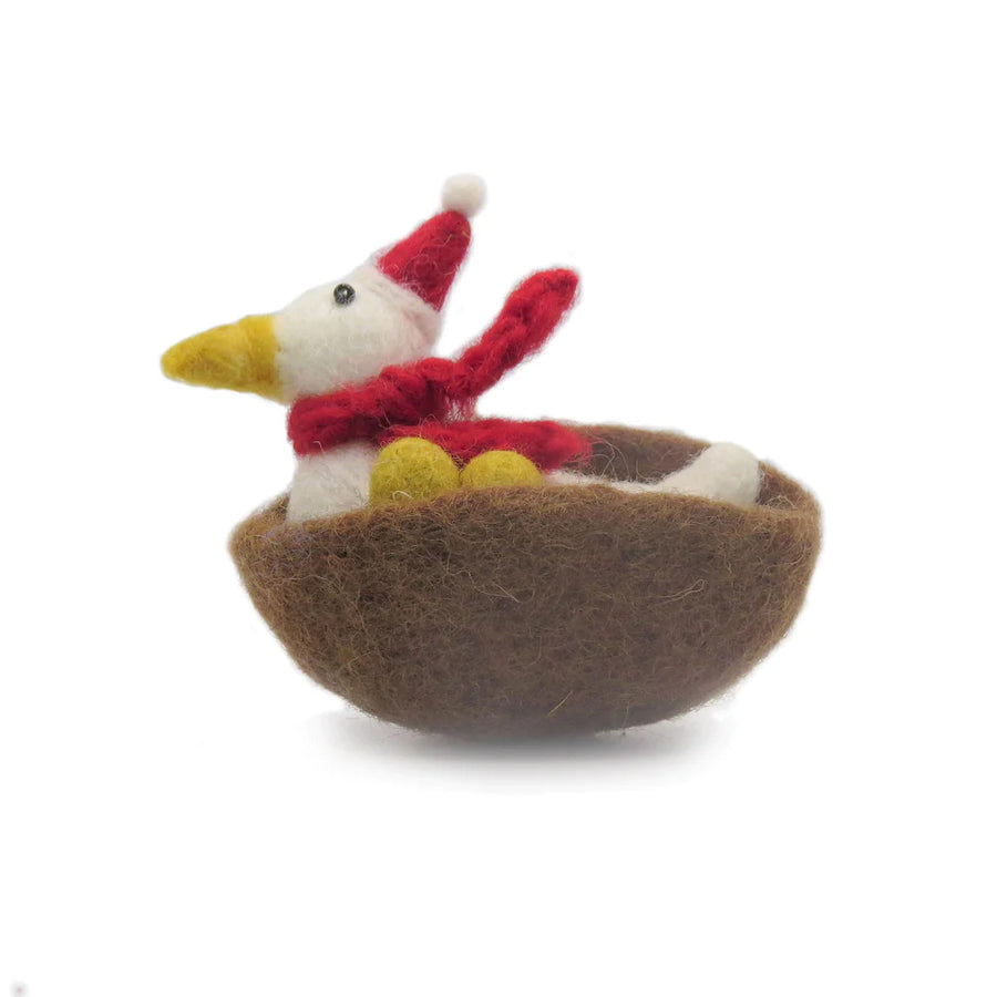 Goose a Laying Felt Decoration