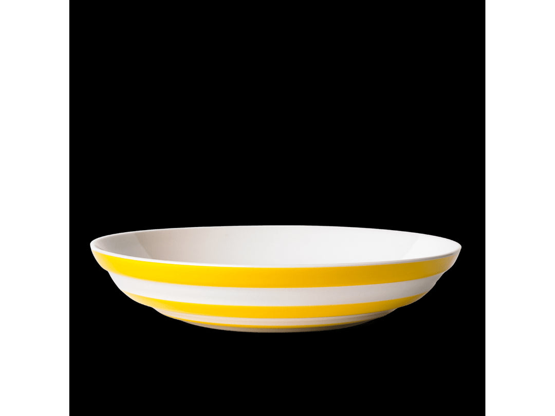Cornishware Striped Pasta Bowl - yellow