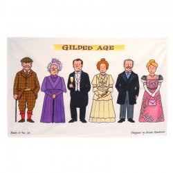 Alison Gardiner The Gilded Age cotton tea towel. Made in England