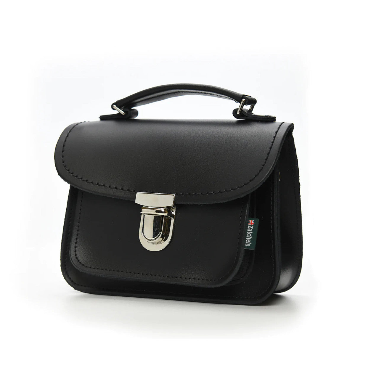 Handmade Leather Luna Black Small Handbag by Zatchels.
