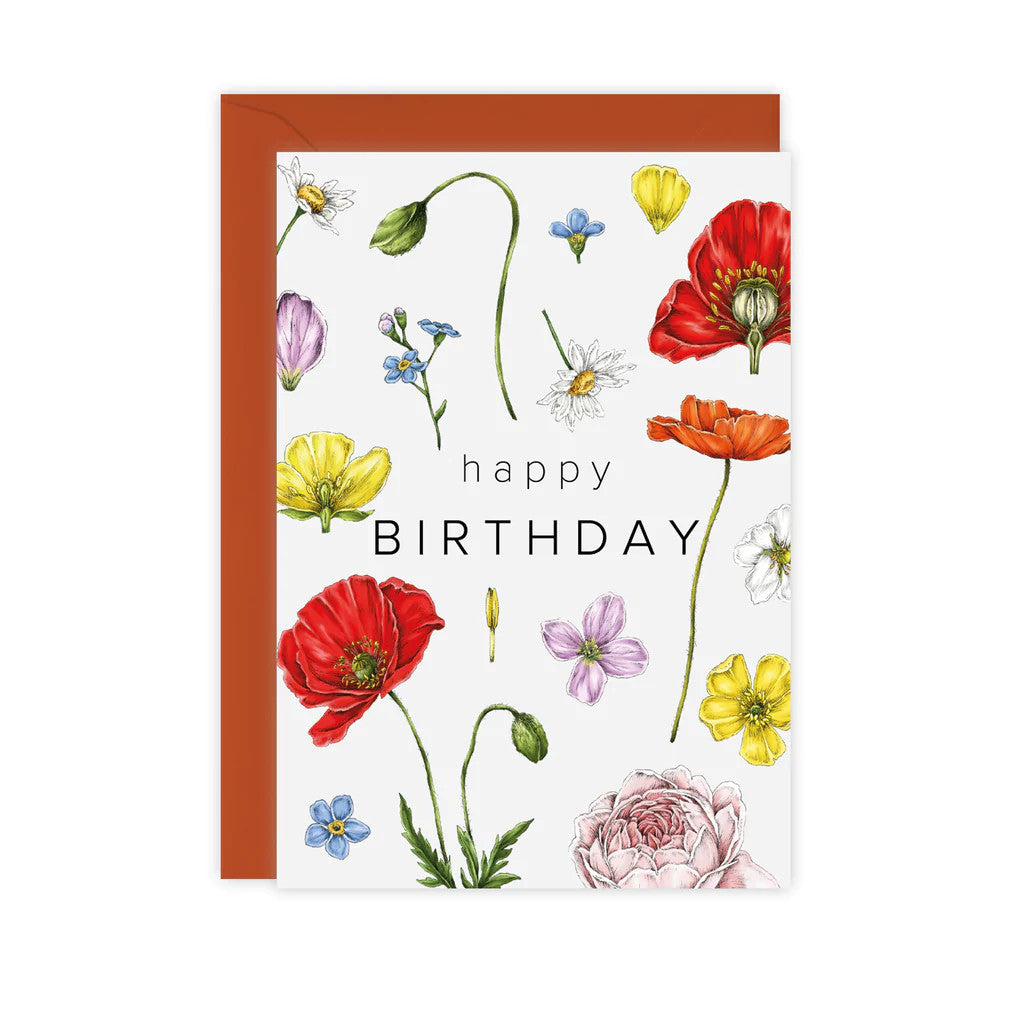 Champ de Fleur Happy Birthday card by Lewis Design