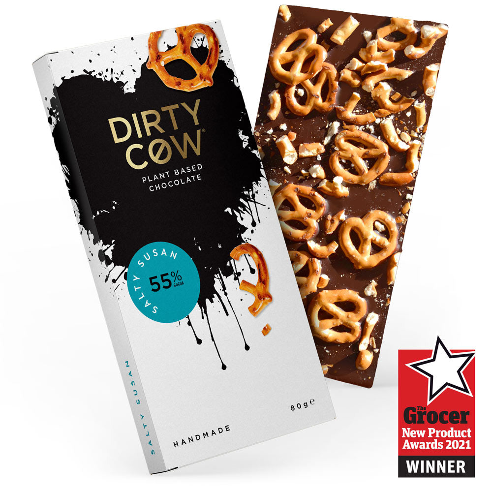 Salty Susan Plant Based Chocolate Bar 80g by Dirty Cow