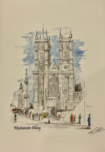 Westminster Abbey Card by British Artist Sean Webb Image