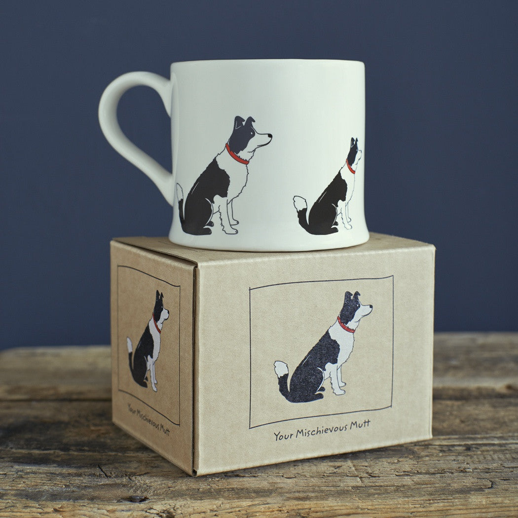 Border Collie pottery mug from Sweet William Designs.