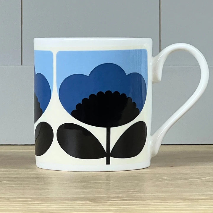 Orla Kiely Spring Bloom Blue Bone China Mug