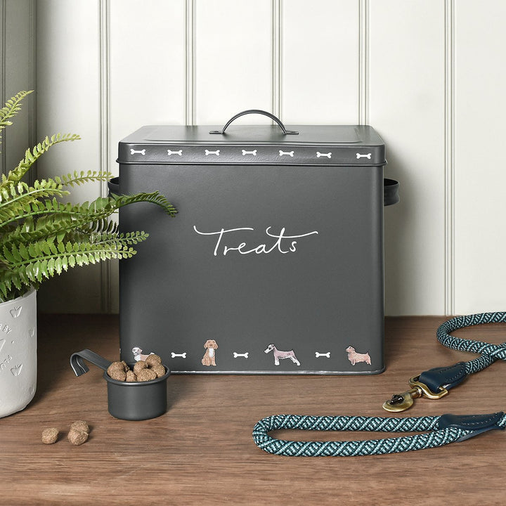 Sophie Allport Walkies Steel Pet Treats Tin - Large