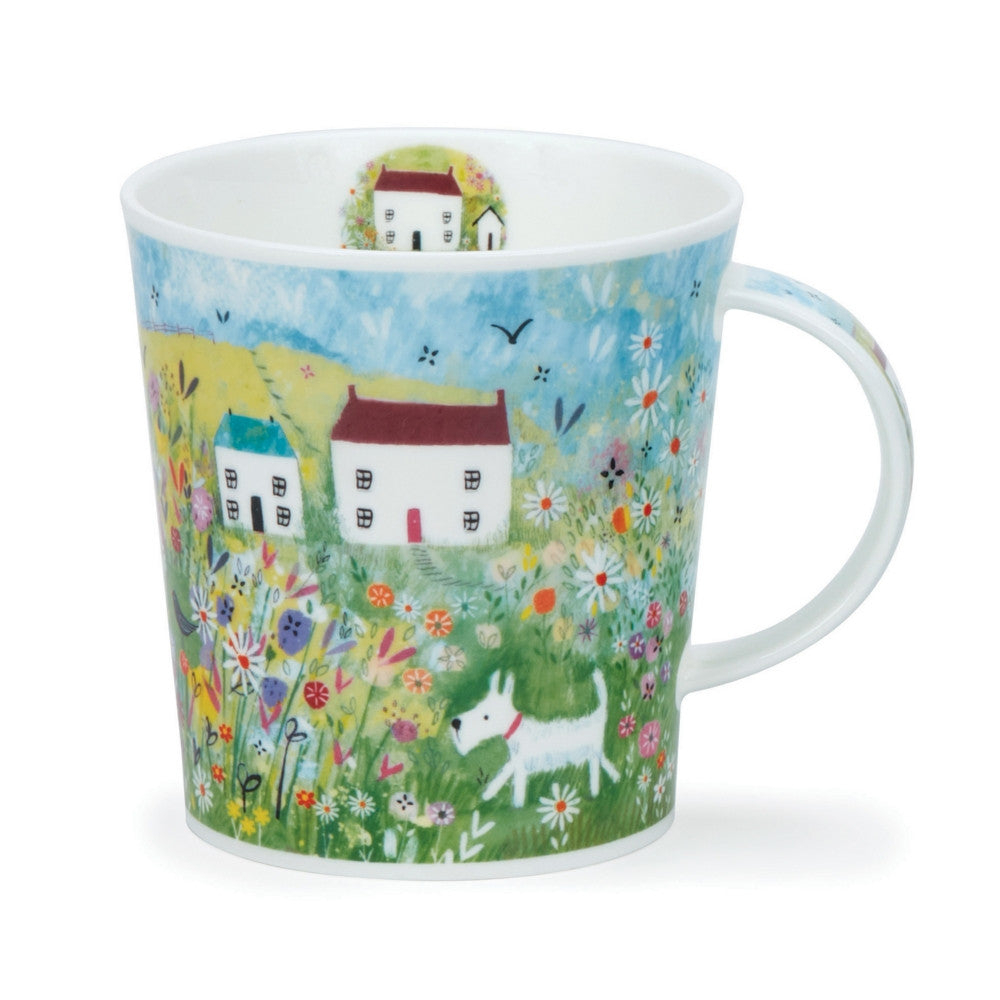 Dunoon Lomond Cottage Walk bone china mug - Dog. Made in England.