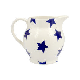 Emma Bridgewater Blue Star Half Pint Jug. Handmade in England.