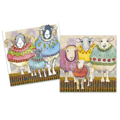 Sheep in Sweaters Pack of 10 Mini N0tecards