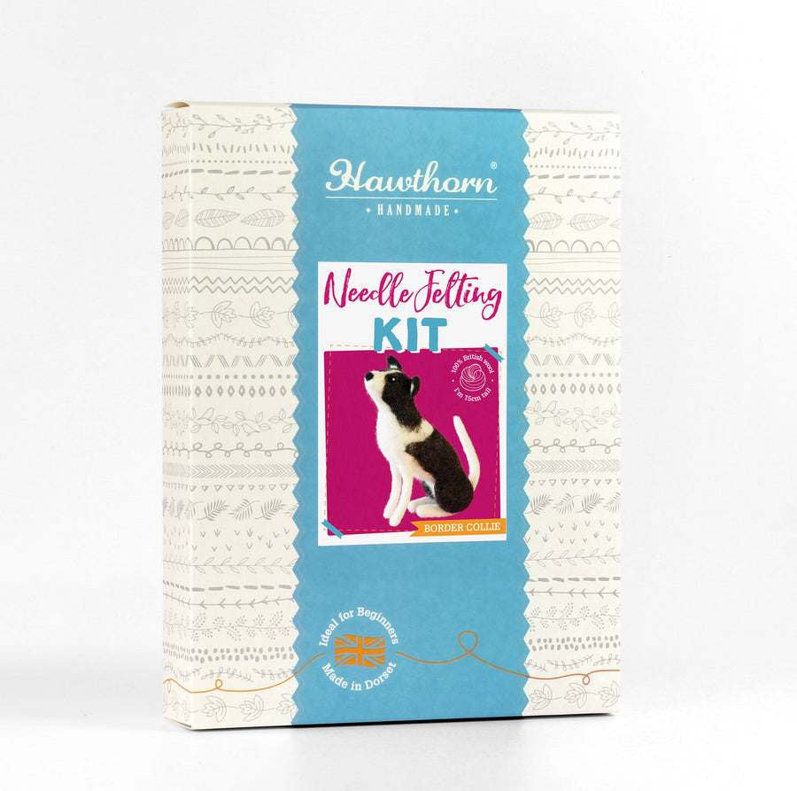 Border Collie Needle Felting Kit by Hawthorn Handmade.