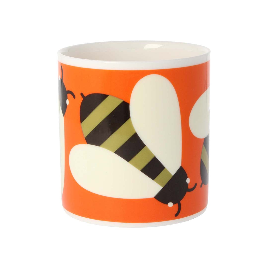 Busy Bee Orange Bone China Mug by Orla Kiely