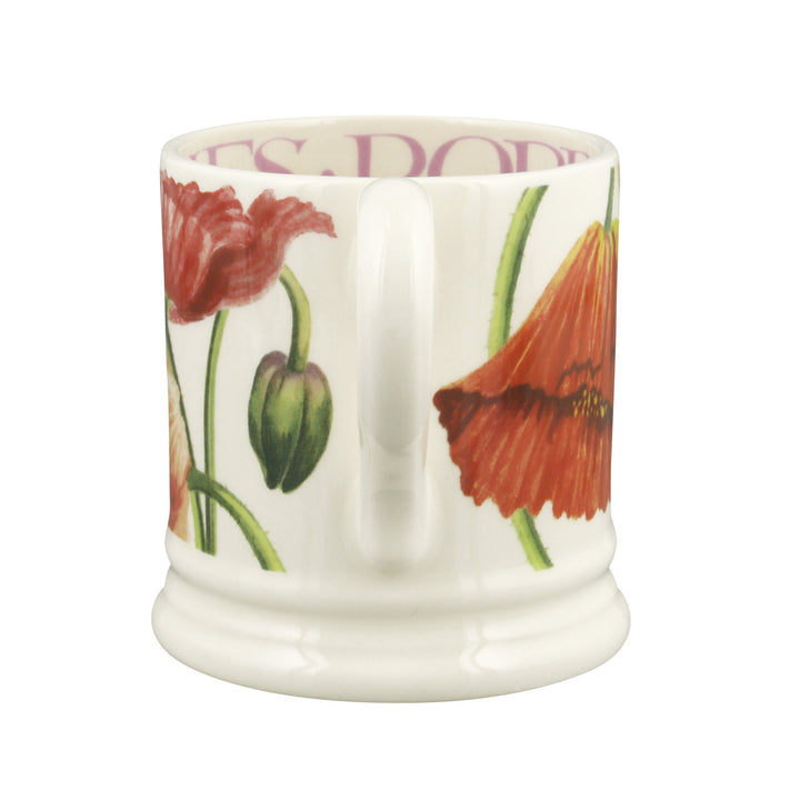 Emma Bridgewater Red Poppy hand made 1/2 pint mug