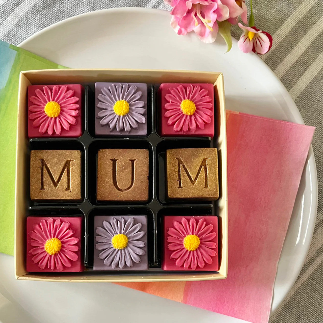 Chocolate Mum and Flowers by Choc on Choc.