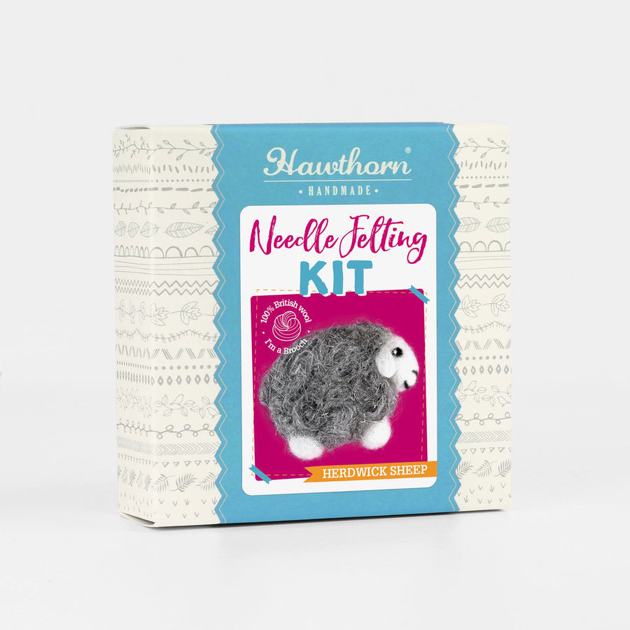 Herkwick Sheep Brooch Felting Kit by Hawthorn Handmade.