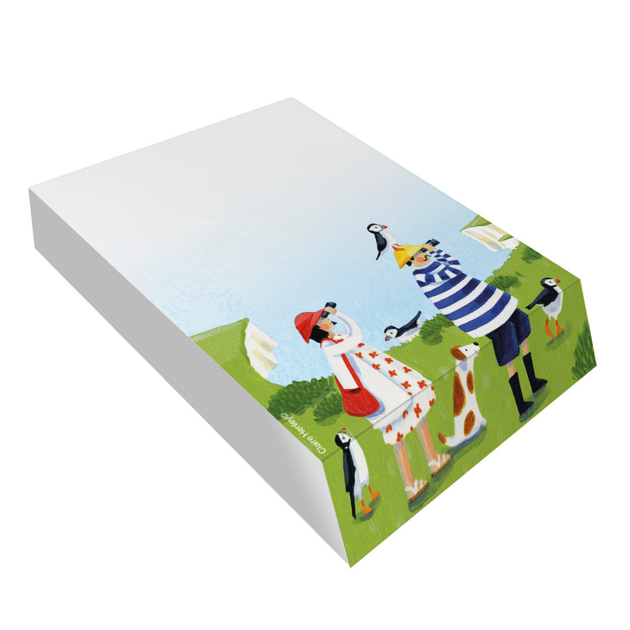 Puffin Watching padblock/memo pad from British artist Emma Ball.