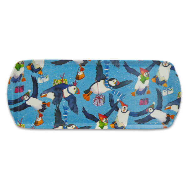 Christmas Puffin Melamine Sandwich Tray.