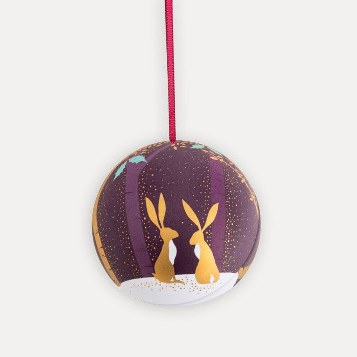 Sara Miller Christmas Tin Baubles - Rabbits