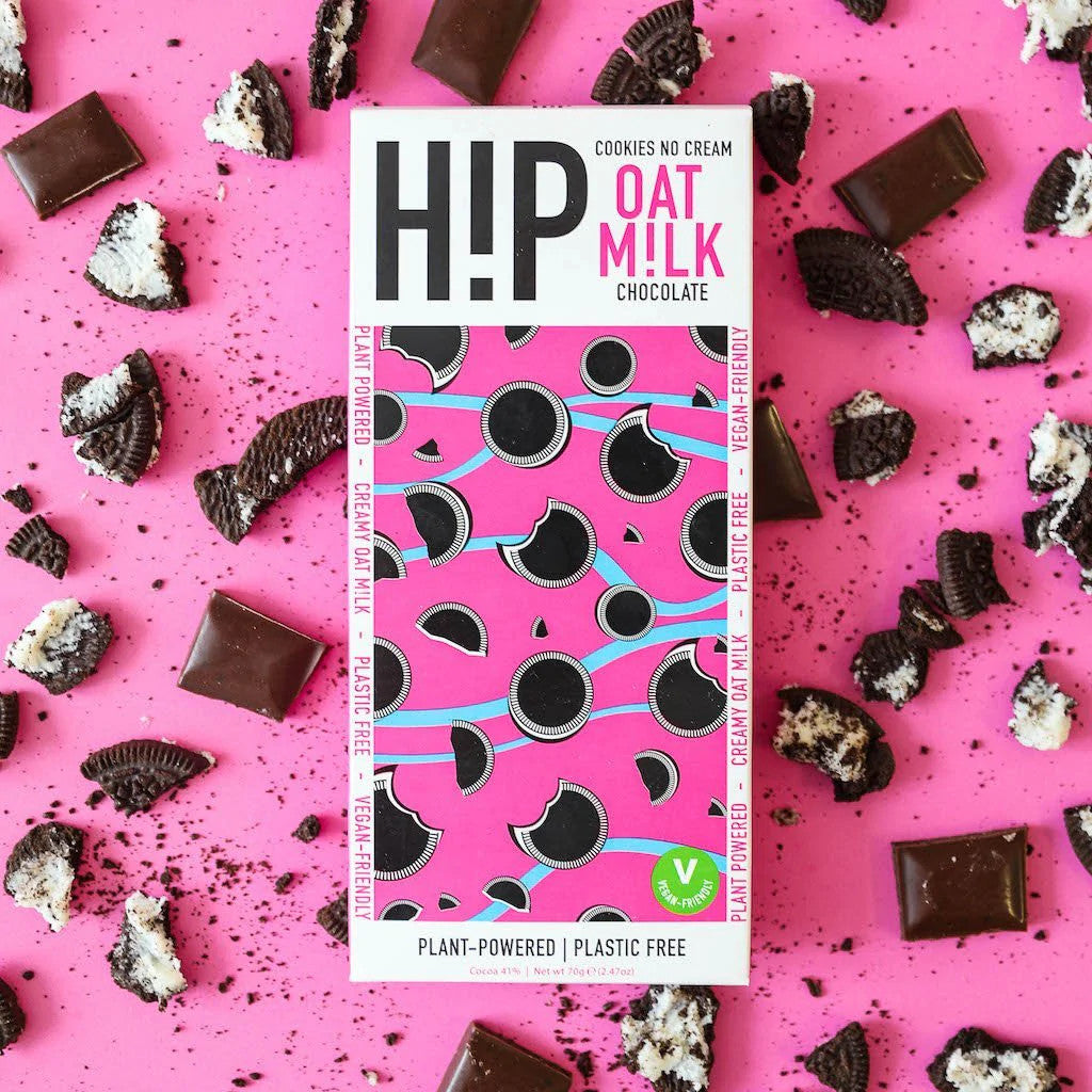 H!P Cookies No Cream Oat Milk Chocolate Bar 70g
