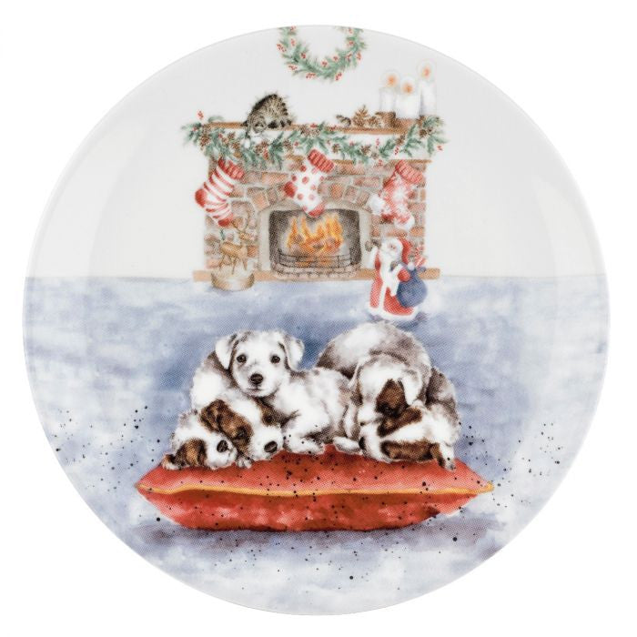 Christmas Eve Dog Bone China 8 inch Plate from Wrendale Designs and Portmeirion