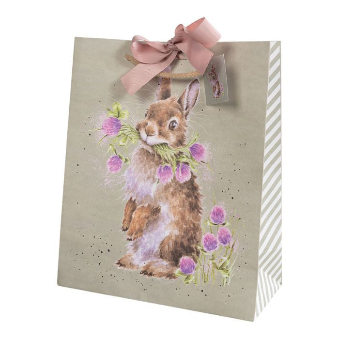 'Head Clover Heels' Rabbit Large Gift Bag by Wrendale Designs