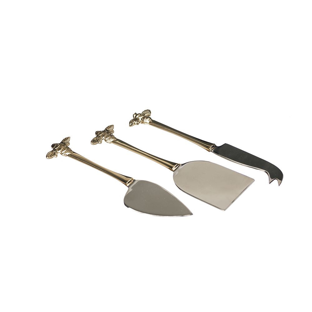 Gold Bee Cheese Knives Set of 3.