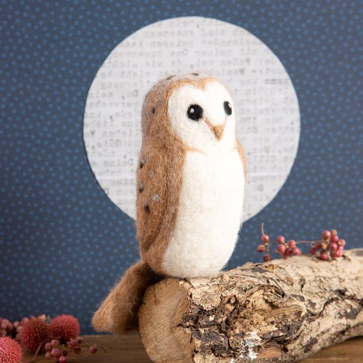 Barn Owl Needle Felting Kit by Hawthorn Handmade.