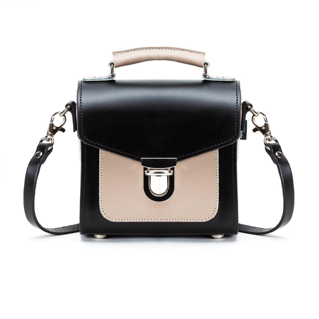 Handmade Leather Sugarcube Plus Handbag in Cafe Noir by Zatchels.