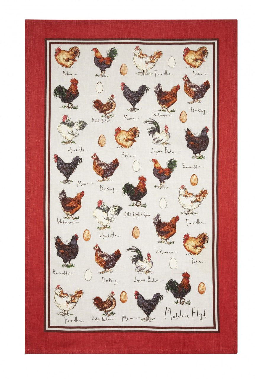 Chicken & Egg Cotton Tea Towel