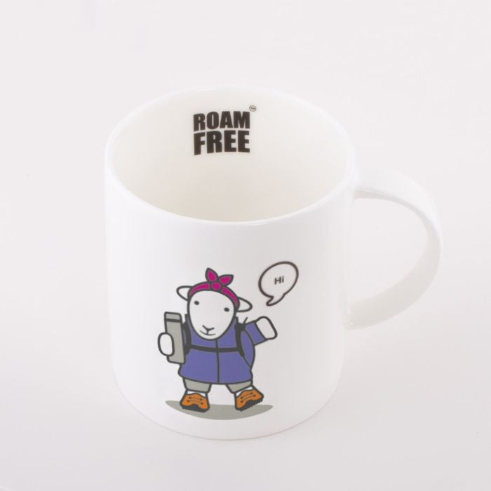 herdy Roam Free 'Flo' mug. Bone china made in England.
