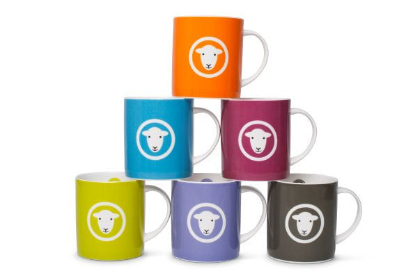 Fun, colorful herdy classic mug, madden England.