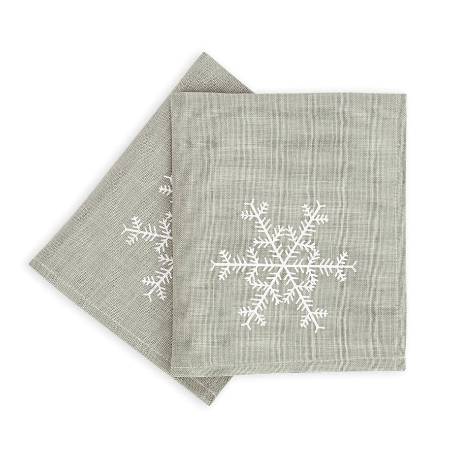 Snowflake Sterling Linen Napkin 2 pack by Ulster Weavers.