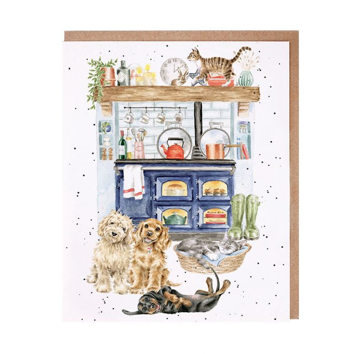 'The Country Kitchen' Blank Greetings Card from Wrendale Designs. 
