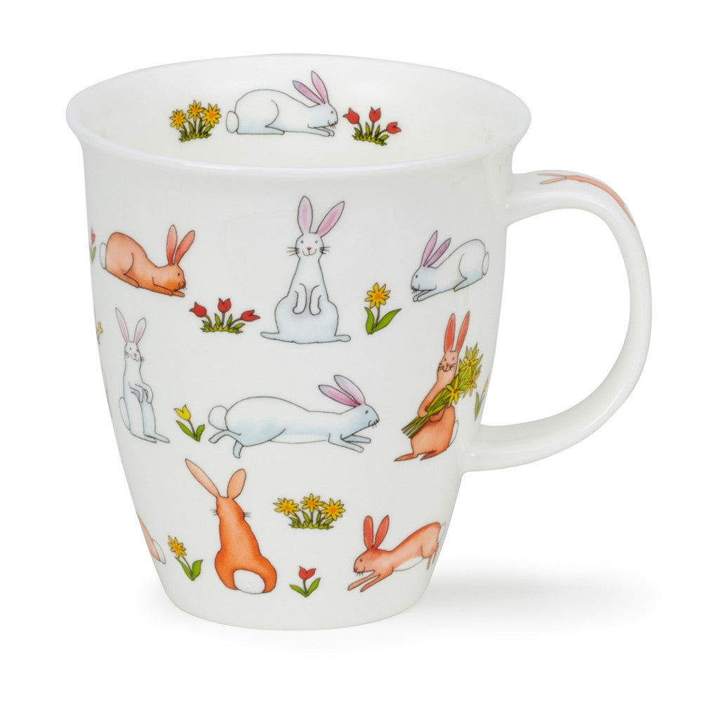 Bunnies Dunoon bone china mug in the Nevis Shape