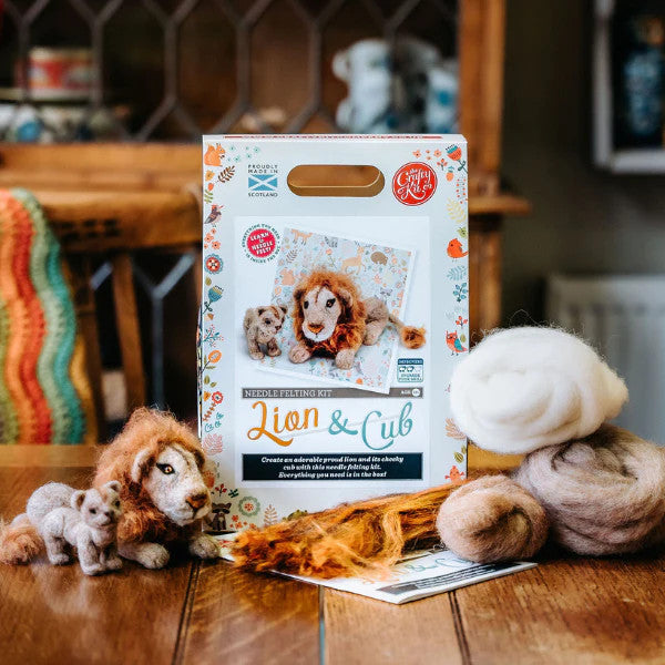 Lion & Cub Needle Felting Craft Kit