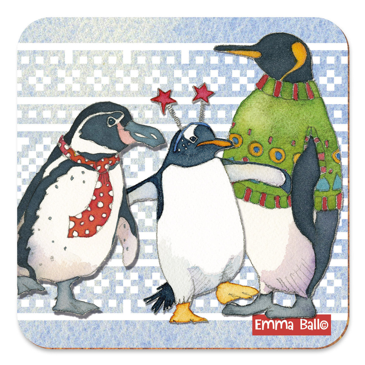 Dancing Penguins Coaster by Emma Ball.