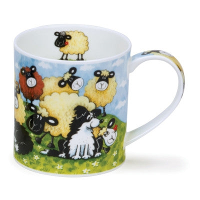Dunoon Orkney Silly Sheep Brown bone china mug.