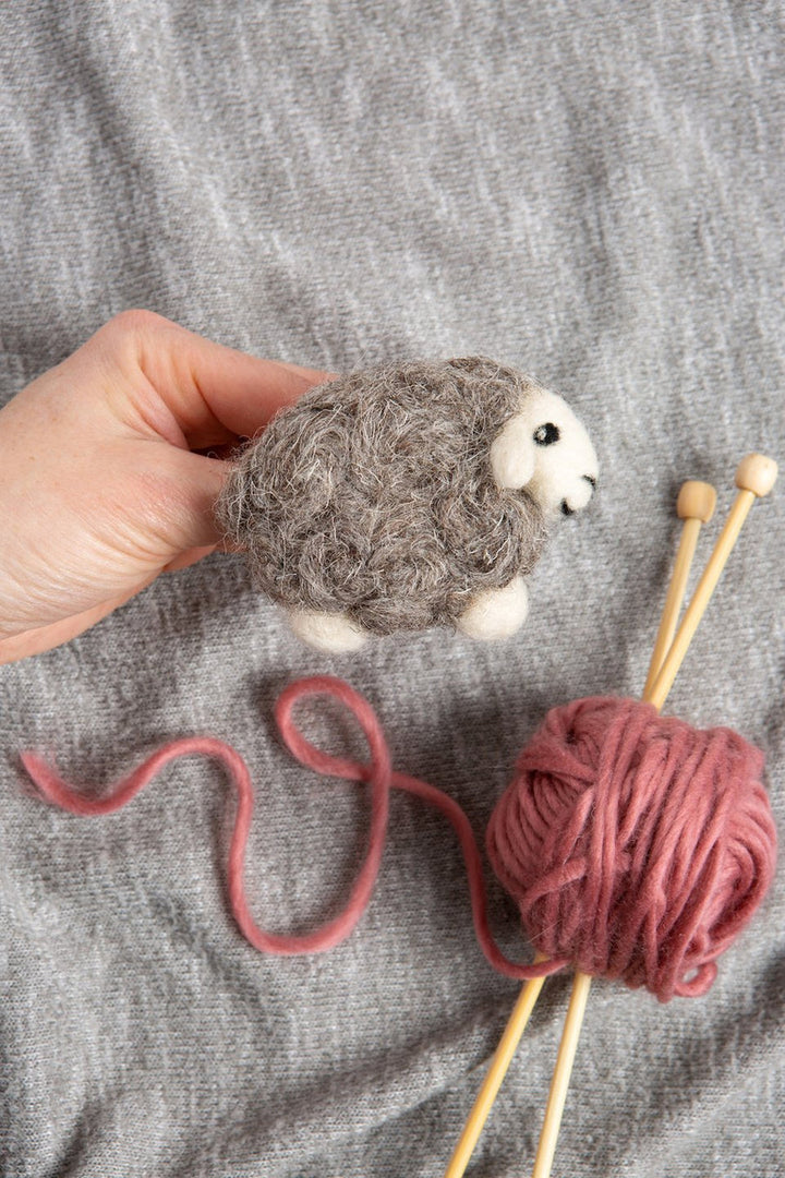 Herkwick Sheep Brooch Felting Kit by Hawthorn Handmade.