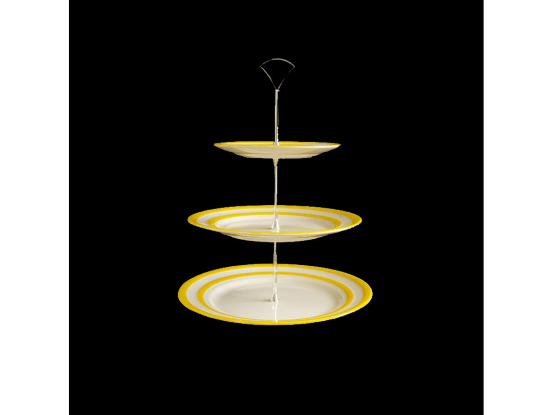 Cornishware Three-Tier Cake Stand - yellow