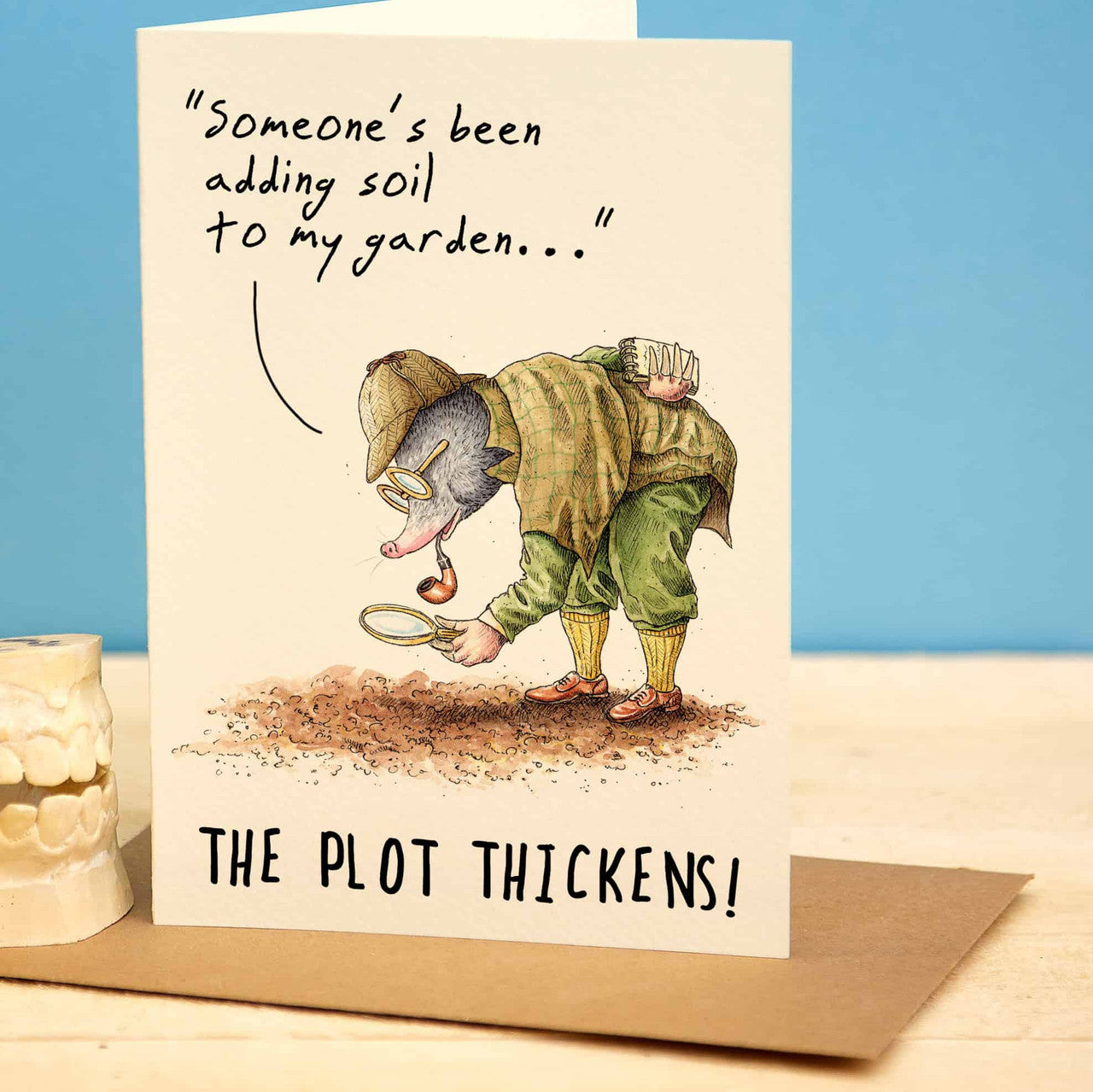 The Plot Thickens Greetings Card by Bewilderbeest.