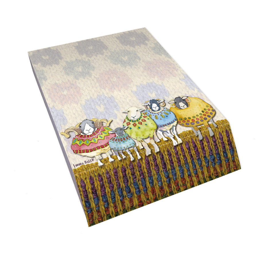 Sheep in Sweaters slant pad from British artist Emma Ball.