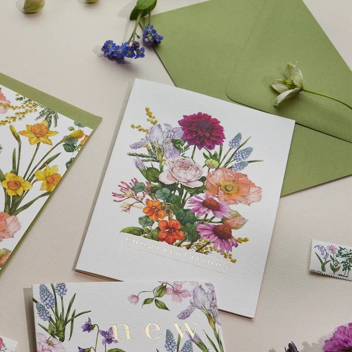Bountiful Blooms "Congratulations" Greeting  Card