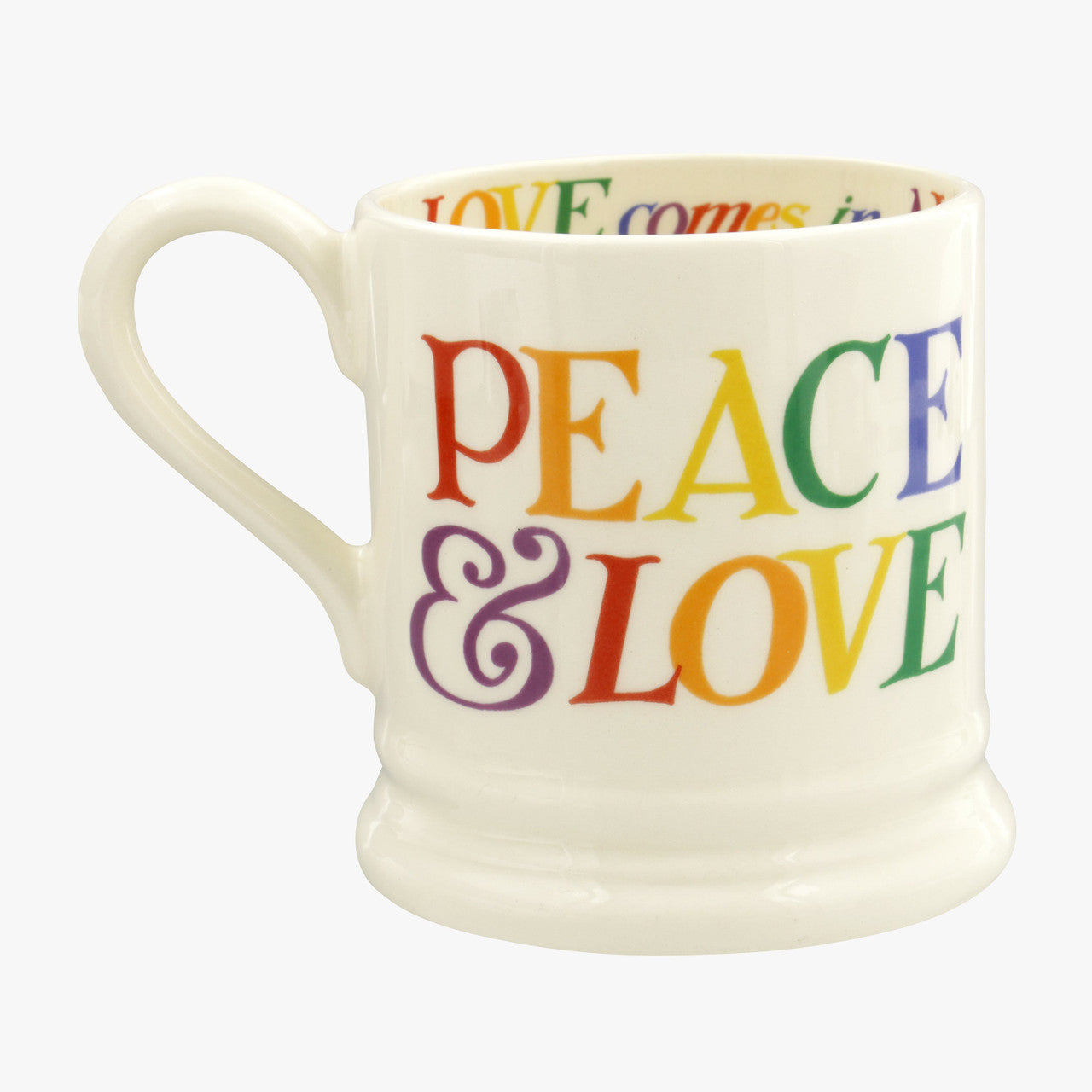 Emma Bridgewater Rainbow Toast Love is Love half Pint Mug